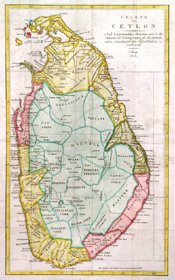 Ceylon - map